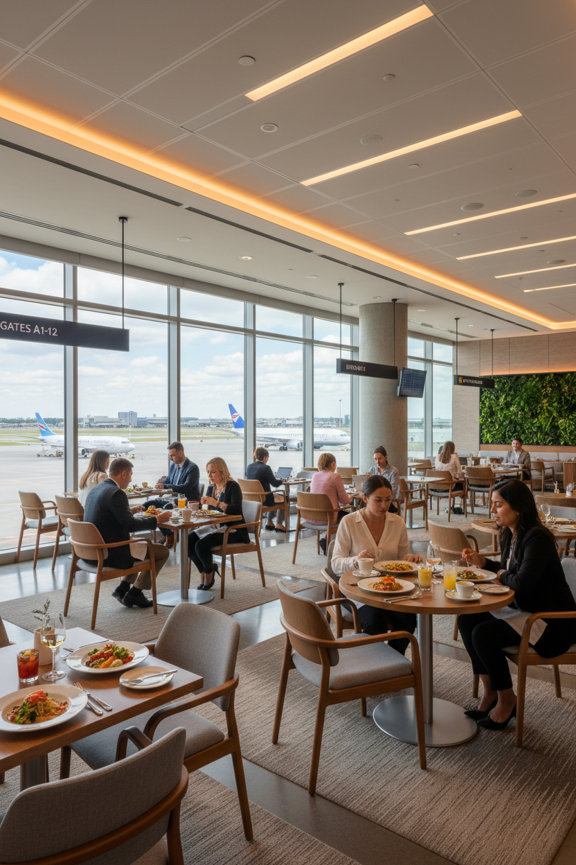 Luxury airport lounge